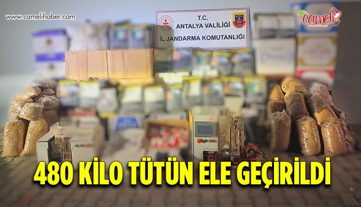 Antalya’da bir depoda 480 kilo tütün ele geçirildi