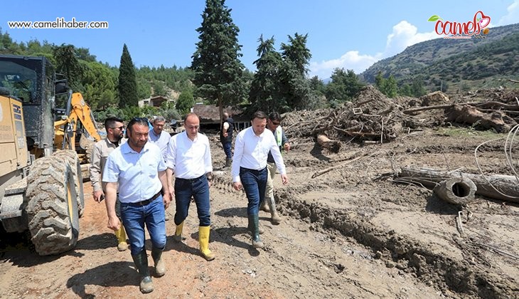 Başkan Örki, sel mağdurlarının yanında