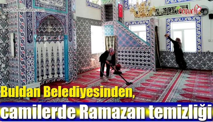 Buldan Belediyesinden, camilerde Ramazan temizliği
