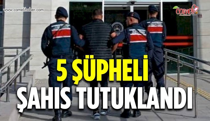 Burdur’da jandarmanın genel asayiş çalışmasında 5 kişi tutuklandı