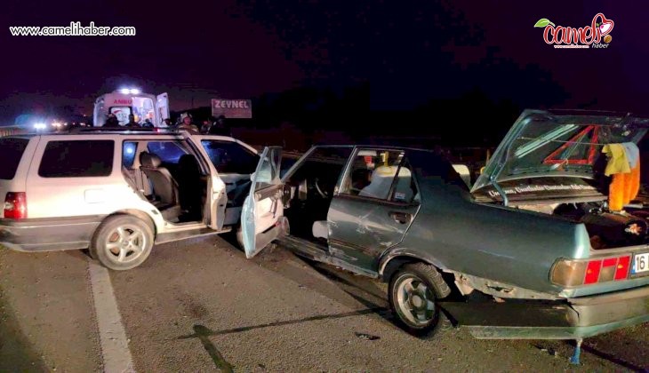 Bursa’da iki otomobil çarpıştı: 6 yaralı