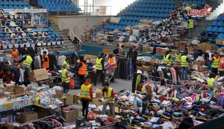 Edirne’de depremzedeler için oluşturulan ücretsiz marketin kapasitesi arttırıldı