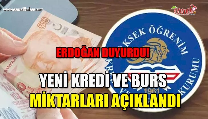 Erdoğan KYK burs ve kredi miktarlarını açıkladı