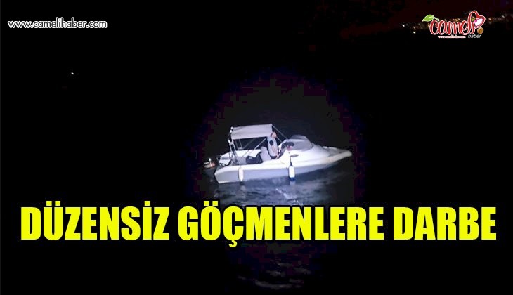 Fiber teknedeki 12 düzensiz göçmen yakalandı