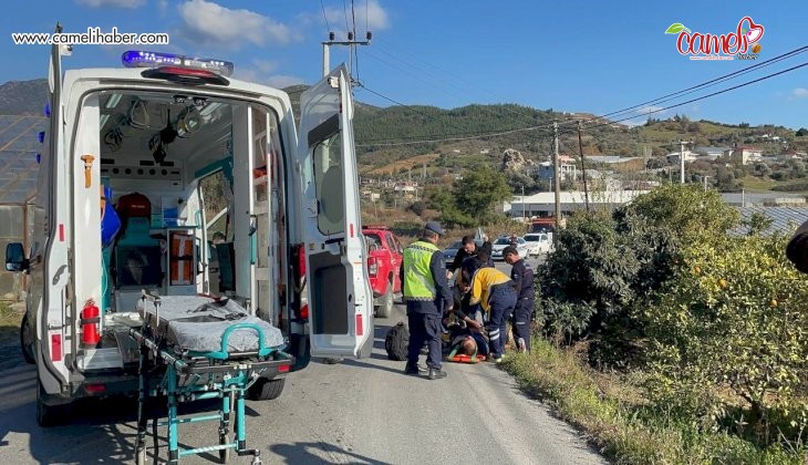 Gazipaşa’da motosikletle otomobilin çarpıştığı kazada araçlar alev aldı: 1 yaralı
