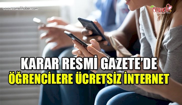 Öğrencilere ücretsiz internet! Karar Resmi Gazete'de