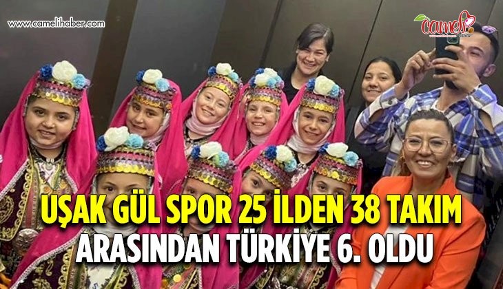 Uşak Gül Spor Kulübü halk oyunlarında Türkiye 6. Oldu