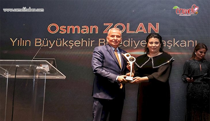 “Yılın Büyükşehir Belediye Başkanı” ödülü Başkan Zolan’a